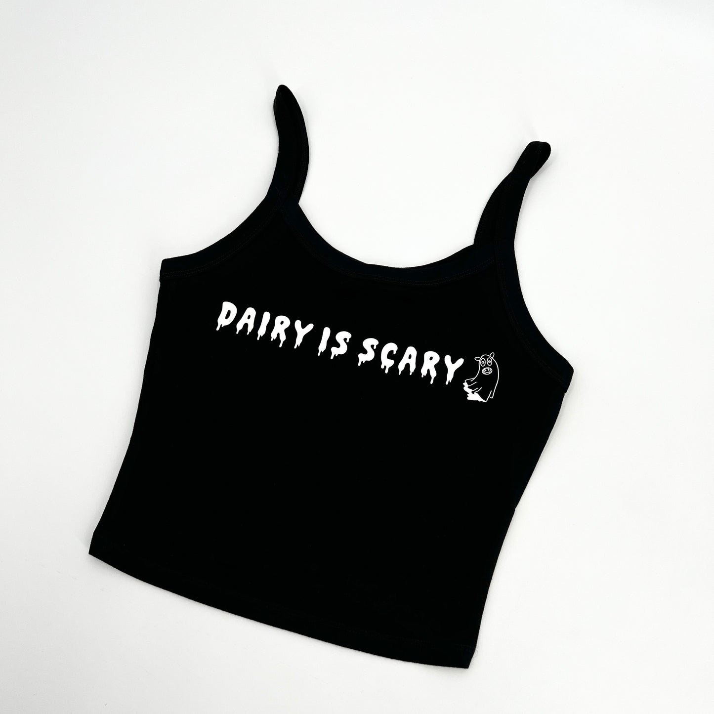 Dairy Is Scary Women's Cropped Scoop Neck Tank