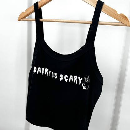 Dairy Is Scary Women's Cropped Scoop Neck Tank